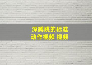 深蹲跳的标准动作视频 视频